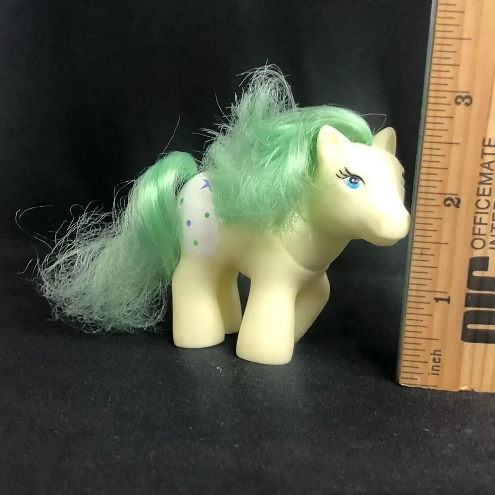 little pony baby pale yellow green hair action figure pony collectible 2.5 inch